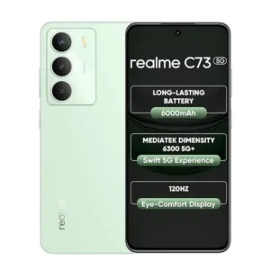 Realme C73 5G Smartphone 4+64GB Jade Green, 6.67-inch Screen, 120Hz Display,6000mAh Battery, 40MP Camera,